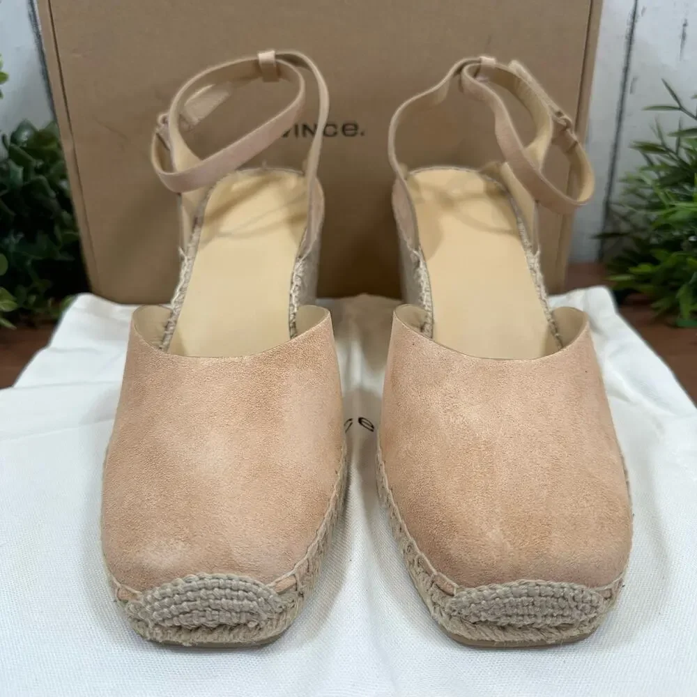Vince Women's Cecilia Ankle Strap Espadrille Wedge‎ Sandals Size 11 $325